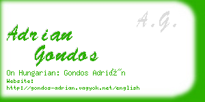 adrian gondos business card